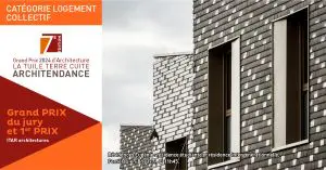 Tuile Terre Cuite Architendance 2024 : Résidences Eugénie : résidence étudiante et résidence intergénérationnelle, Ferrières-en-Brie (77) © 11h45